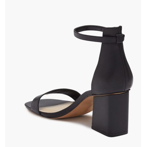 Vince Camuto Margry Block Heel Sandals Size 11 Black Adjustable Ankle Strap New - Picture 3 of 6